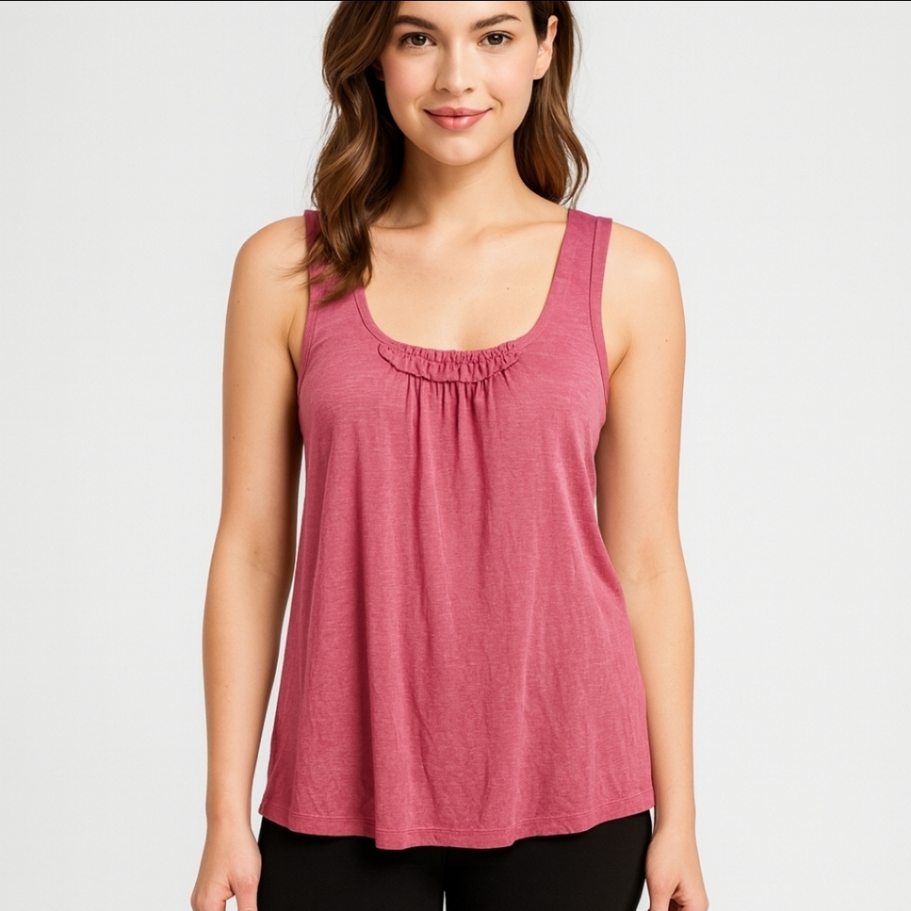 Midnight Carole Hochman Pink Spandex Blend Sleeveless Dressy Tank Sz Lg